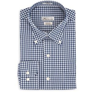 Peter Millar check button down shirt size M